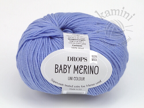 Baby Merino 25 fioletowy niebieski